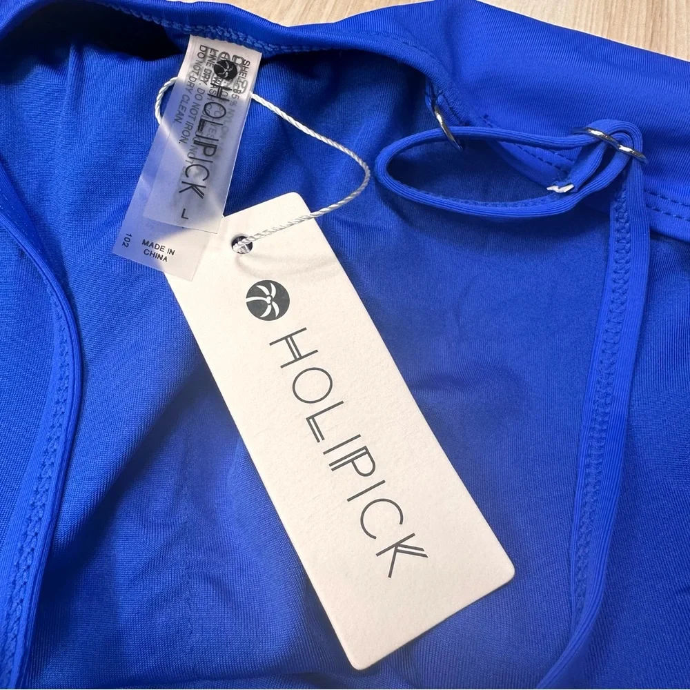 Holipick 1 Piece Swimsuit One Shoulder Ruched Size‎ Large